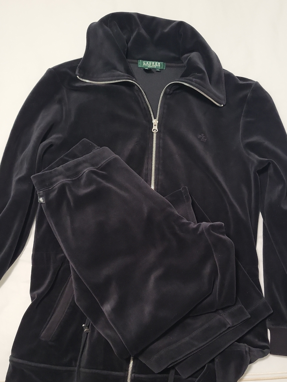 Lauren Ralph Lauren Women's Black Zip Jacket/pants Like New